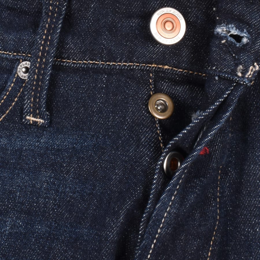 Replay Waitom Regular Mid Wash Jeans Blue